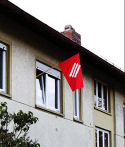 Abb. 1 Eine Fahne in Mainz