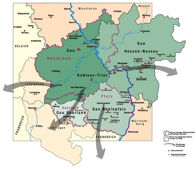 Karte 2: Übersicht der Auslandswege